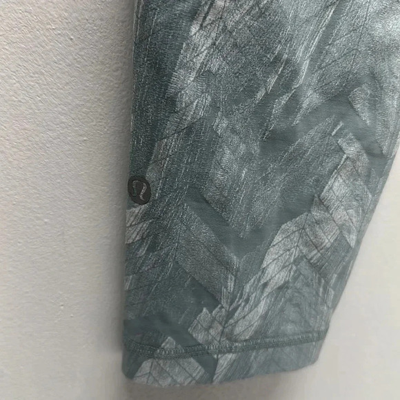 Lululemon Swift Speed Capri High Rise Cropped Leggings Pants 21" Chevron Blue 6 - Picture 9 of 9